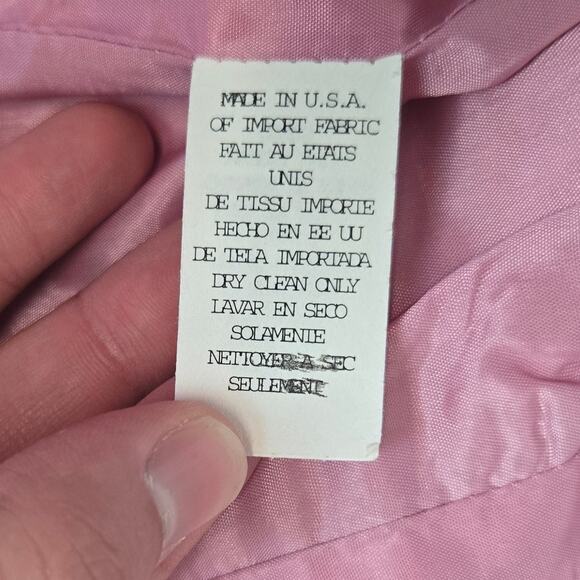 Cynthia Steffe Pink Tweed Blazer S Faux Fur Sequin Pearl Preppy Glam Lux Jacket - Picture 11 of 15